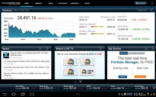 moneycontrol for Tablet截图6