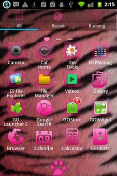 Pink Tiger Theme GO Launcher截图