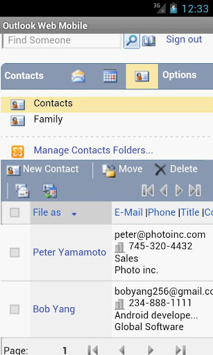 Outlook Web Mobile (OWA EMail)截图8