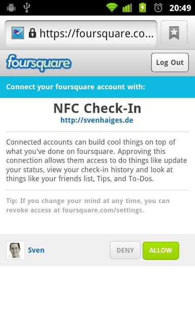 NFC Checkin截图1