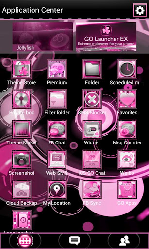 Pink ICS Bubblegum GO SMS截图4