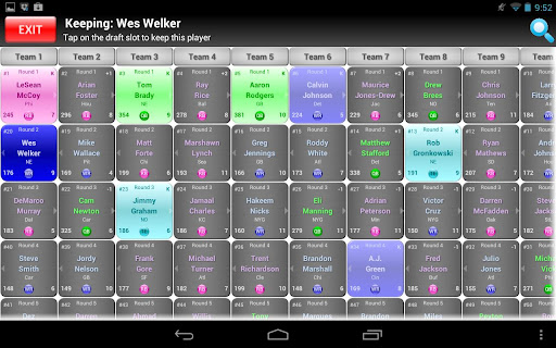 Fantasy Football Draft Grid截图4