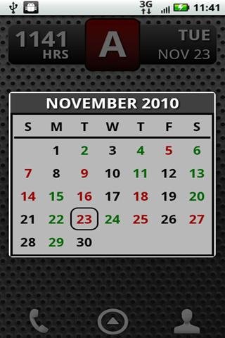 FD Shift Calendar Widget截图2