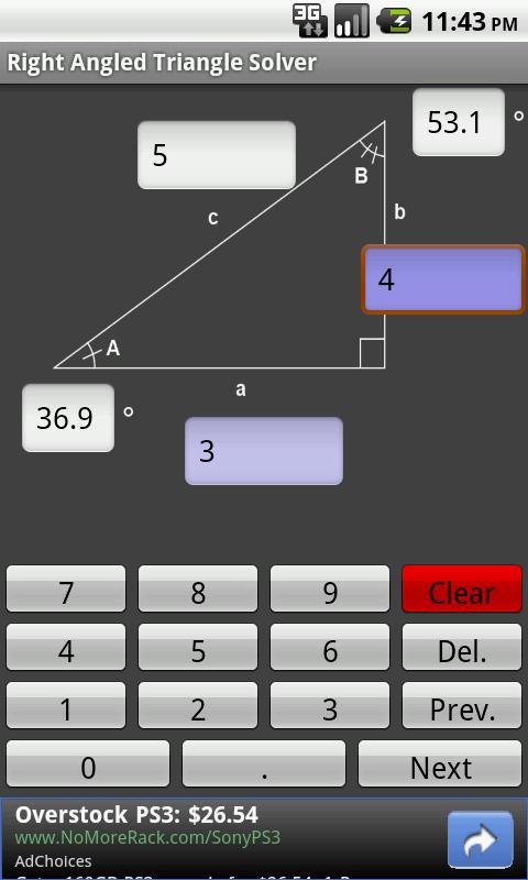 Right Angle Triangle Solver截图4