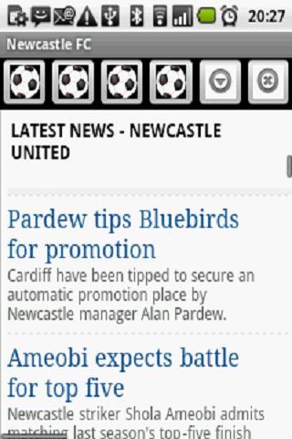 Newcastle United FC News 2012截图3