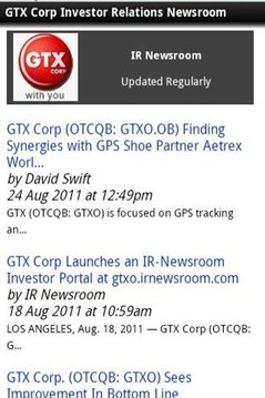 GTX IR-Newsroom截图