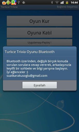 Turkce Trivia Oyunu Bluetooth截图2