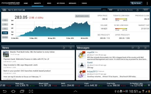 moneycontrol for Tablet截图1