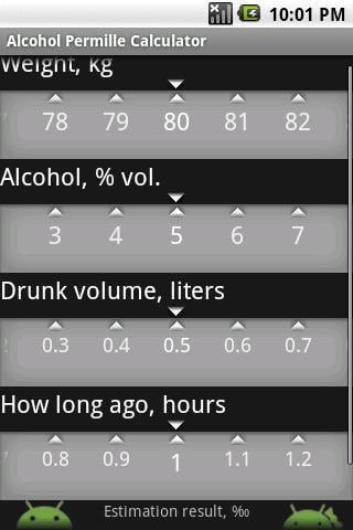 Alcohol Permille Calculator截图3