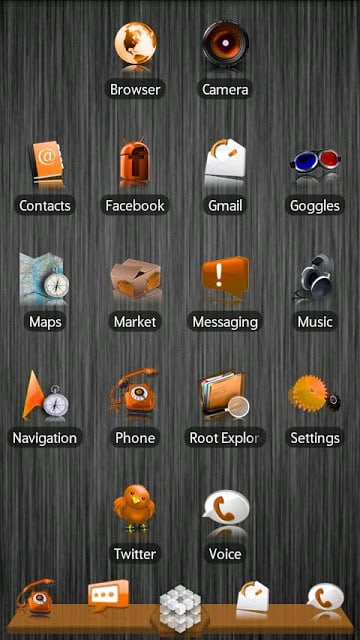 Orange ADW Theme截图4