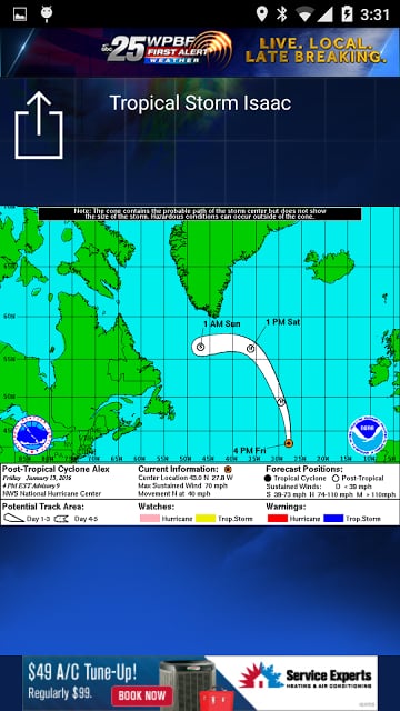 Hurricane Tracker WPBF 25截图4