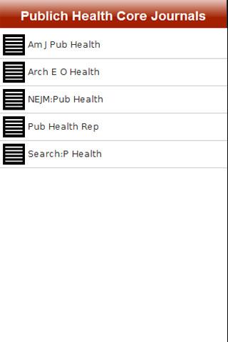 Public Health Core Journals截图3