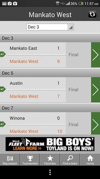 Boys' Hockey Scoreboard截图