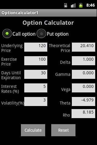 Option Calculator截图1