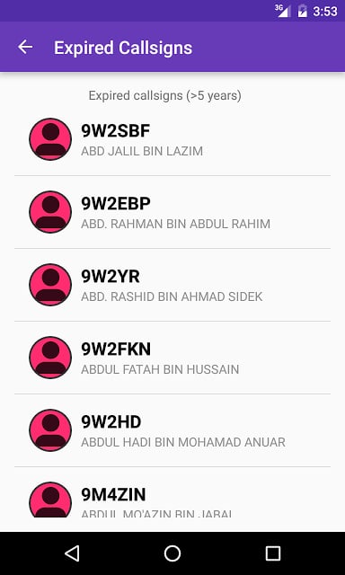 Malaysian Hamradio Callsign DB截图2