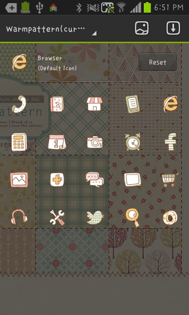 Warm pattern go launcher theme截图2