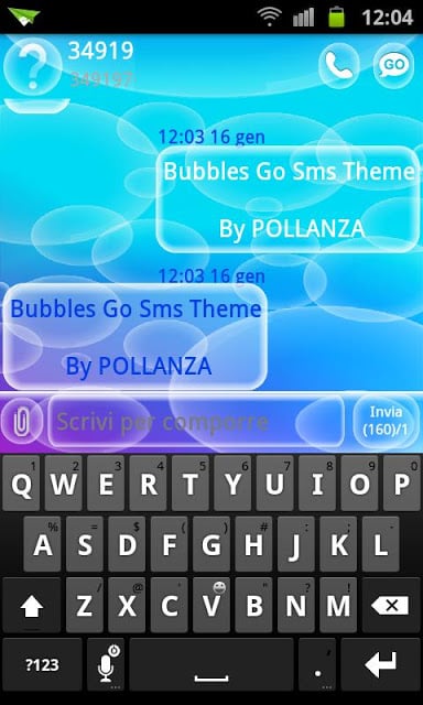 GO SMS Bubbles Theme截图5