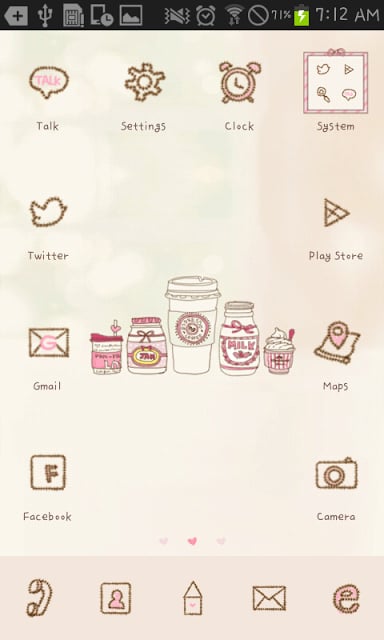 Sweet pink go launcher theme截图5