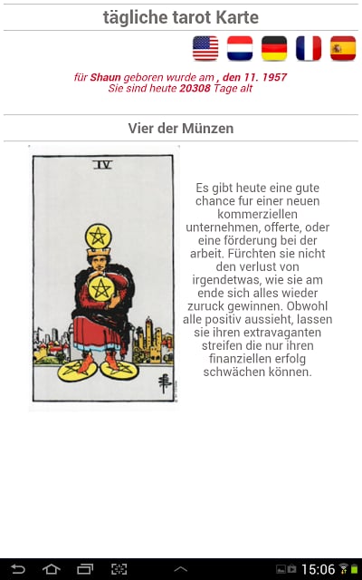 t&auml;gliche tarot Karte截图5