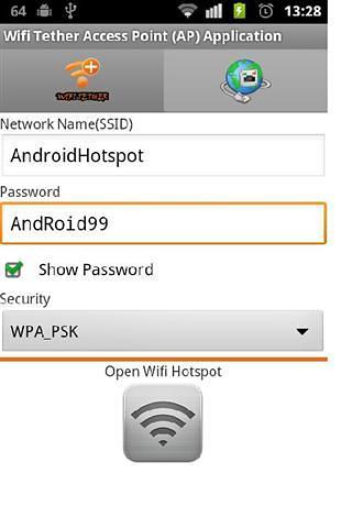 Wifi Tether Router Application截图1