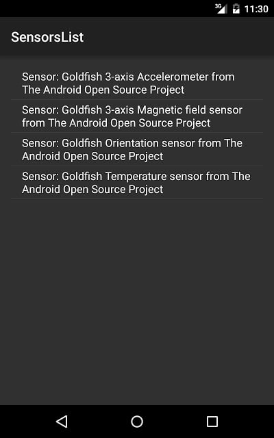 Device Sensors (Sensors List)截图2