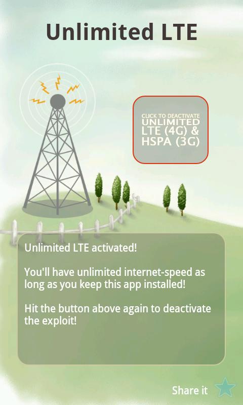 Unlimited LTE 4G Hack截图3
