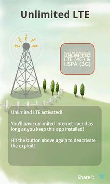 Unlimited LTE 4G Hack截图