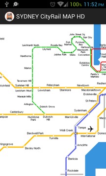 悉尼城铁地图(高清版)截图