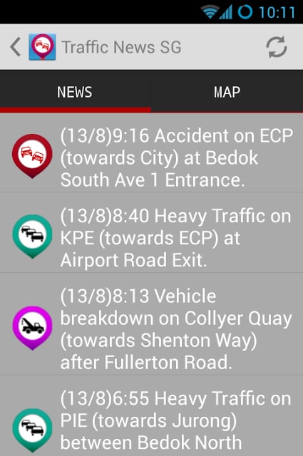 Traffic News SG截图1