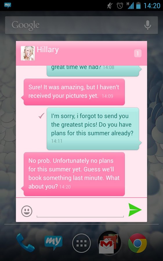 mysms - Pink Theme截图3