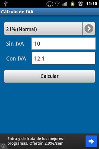 C&aacute;lculo IVA Espa&ntilde;a截图1