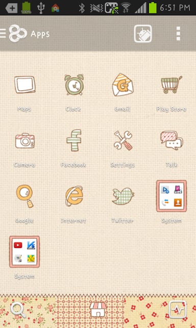 Warm pattern go launcher theme截图4