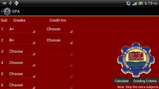 UET GPA-CGPA Calculator截图6