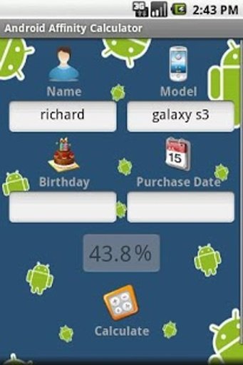 Android Affinity Calculator截图1