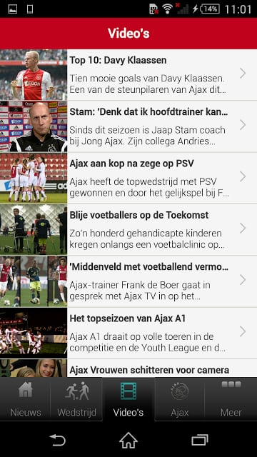 Offici&euml;le AFC Ajax voetbal app截图4