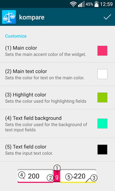 kompare price compare widget截图5