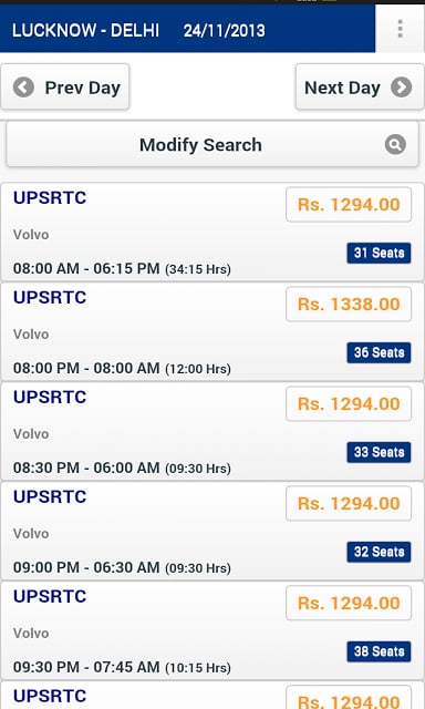 UPSRTC Online Booking截图3