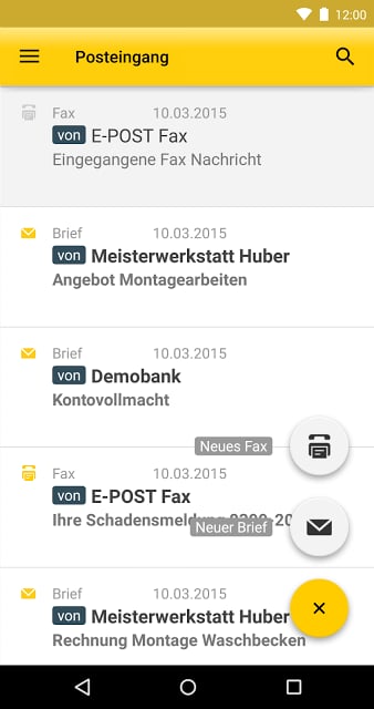 E-POST Briefe und Faxe截图6