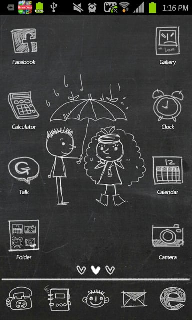 Blackboard go launcher theme截图4