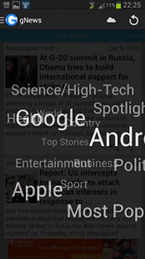 gNews (Google News reader)截图1