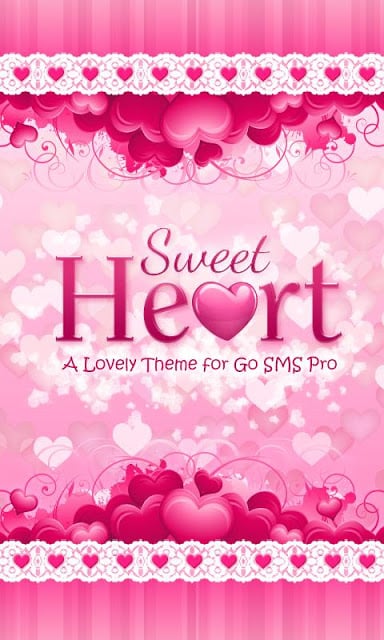 ♥Sweet Heart Theme Go SMS ♥截图6