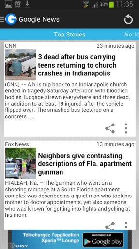 gNews (Google News reader)截图2