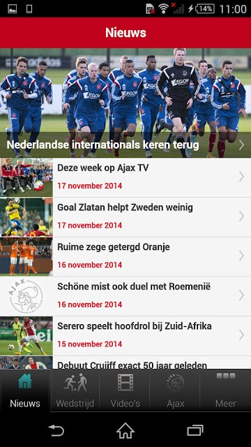 Offici&euml;le AFC Ajax voetbal app截图5