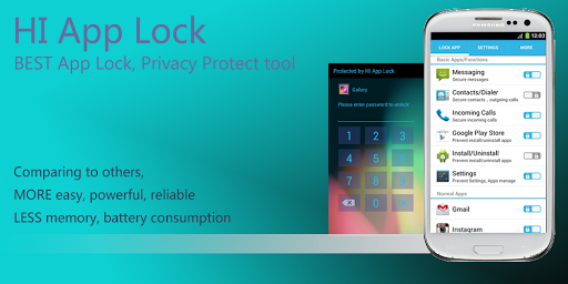 HI App Lock (Dark Theme)截图1