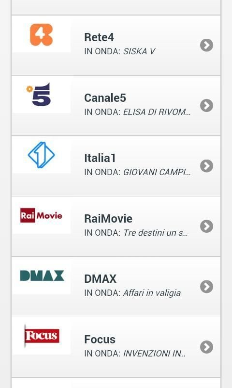 Tv italiane RAI Mediaset截图3
