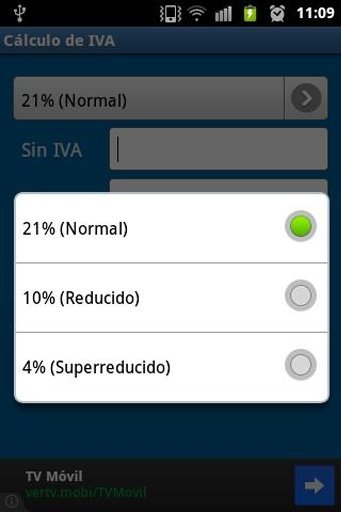 C&aacute;lculo IVA Espa&ntilde;a截图2