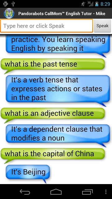 Pandorabots English Tutor截图2