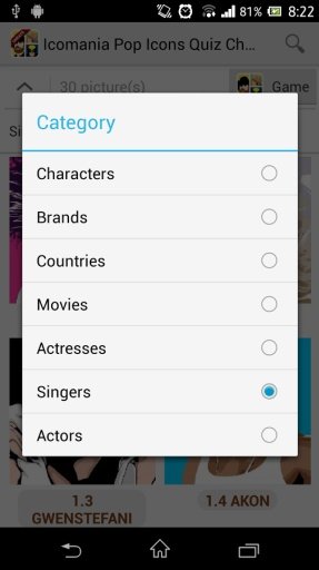 Icomania Pop Icons Quiz Cheats截图4