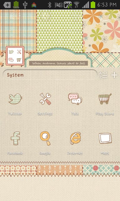 Warm pattern go launcher theme截图1