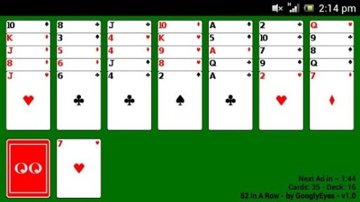 52 In A Row (Golf Solitaire)截图1